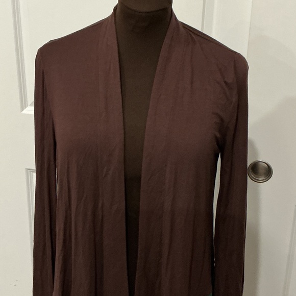 Boston Proper Women’s  Western Boho Brown Teal Fringe Open Cardigan Size Medium - Picture 4 of 15